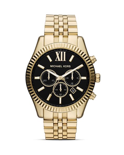 michael kors slim lexington watch|lexington pavé gold tone watch.